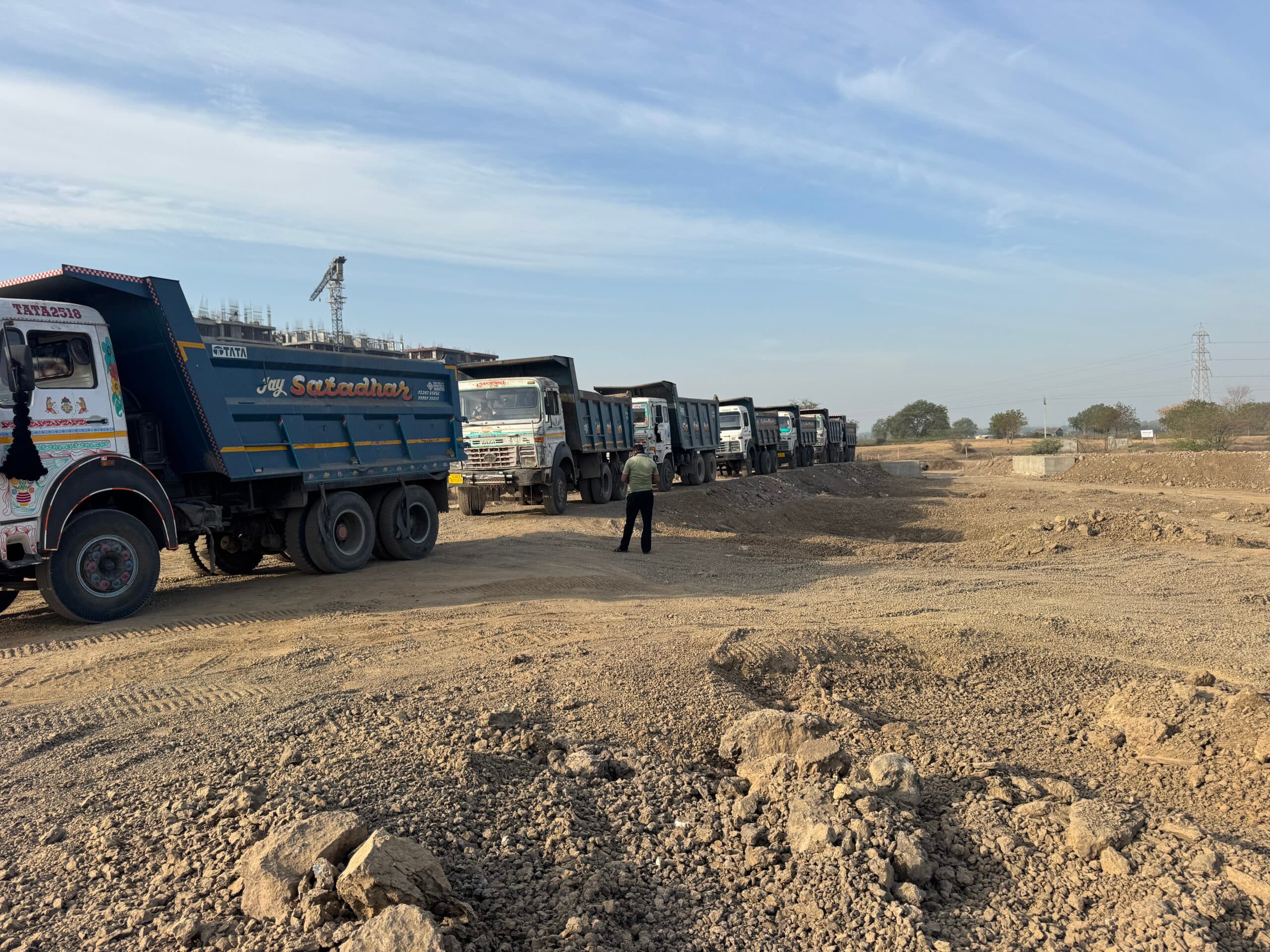 Bulk Material Transportation at Project Site