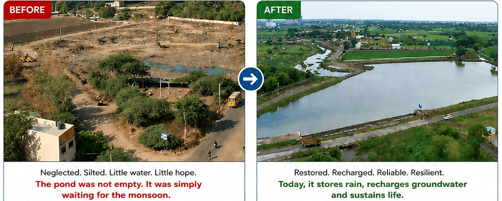 Before and After - Water Conservation Impact